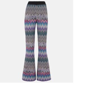 Missoni Zigzag Flared Wool Pants in the iconic chevron print Size IT40 NWT
